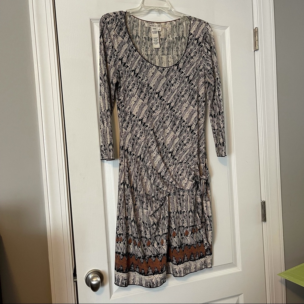 Black/Cream/Brown dress